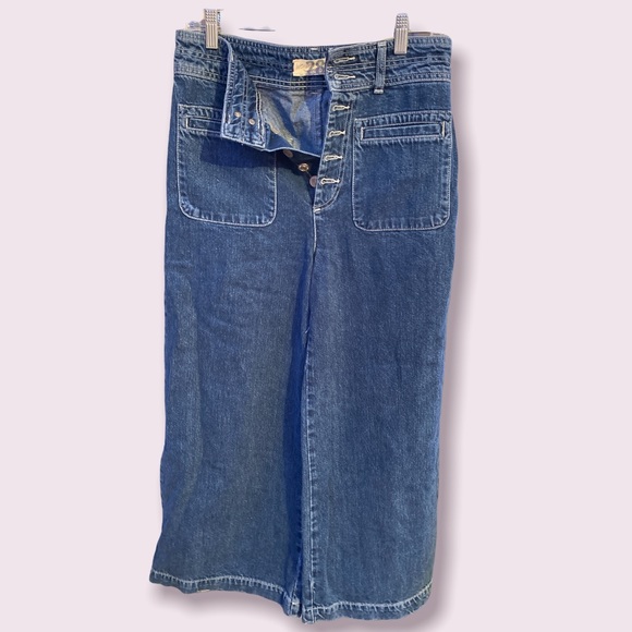 FREE PEOPLE Wide Leg Jeans - Picture 1 of 3